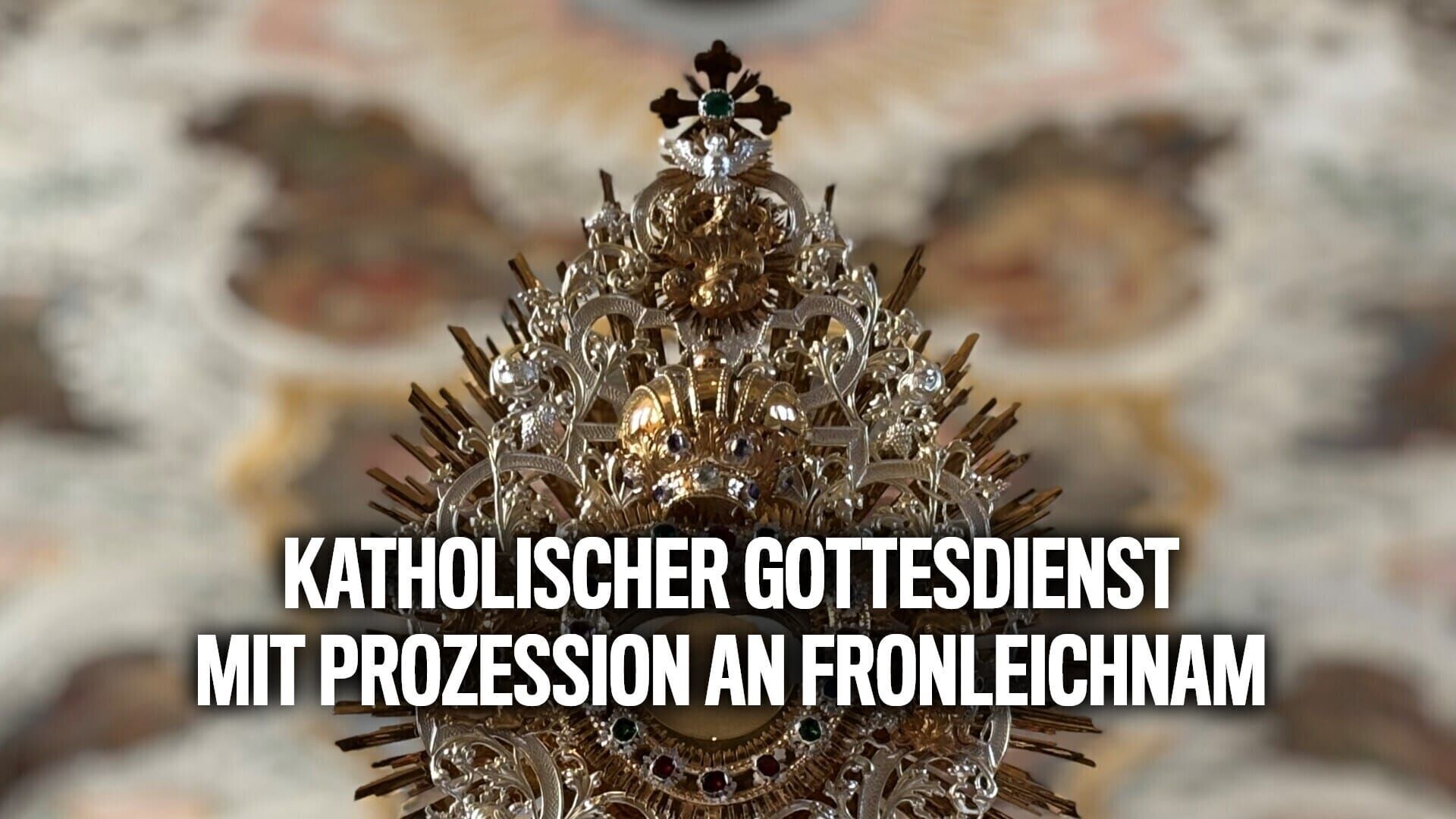 Katholischer Gottesdienst mit Prozession an Fronleichnam