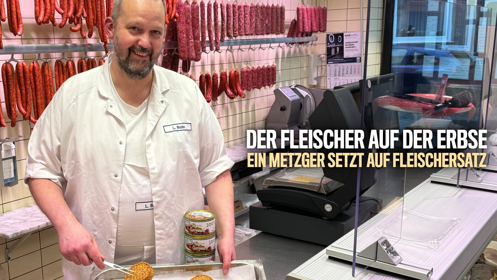 Der Fleischer auf der Erbse