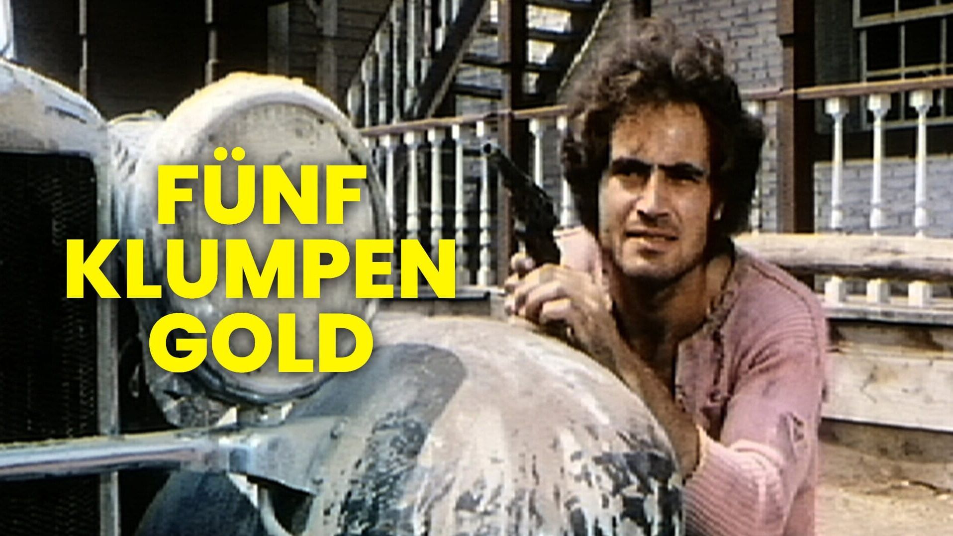 Fünf Klumpen Gold