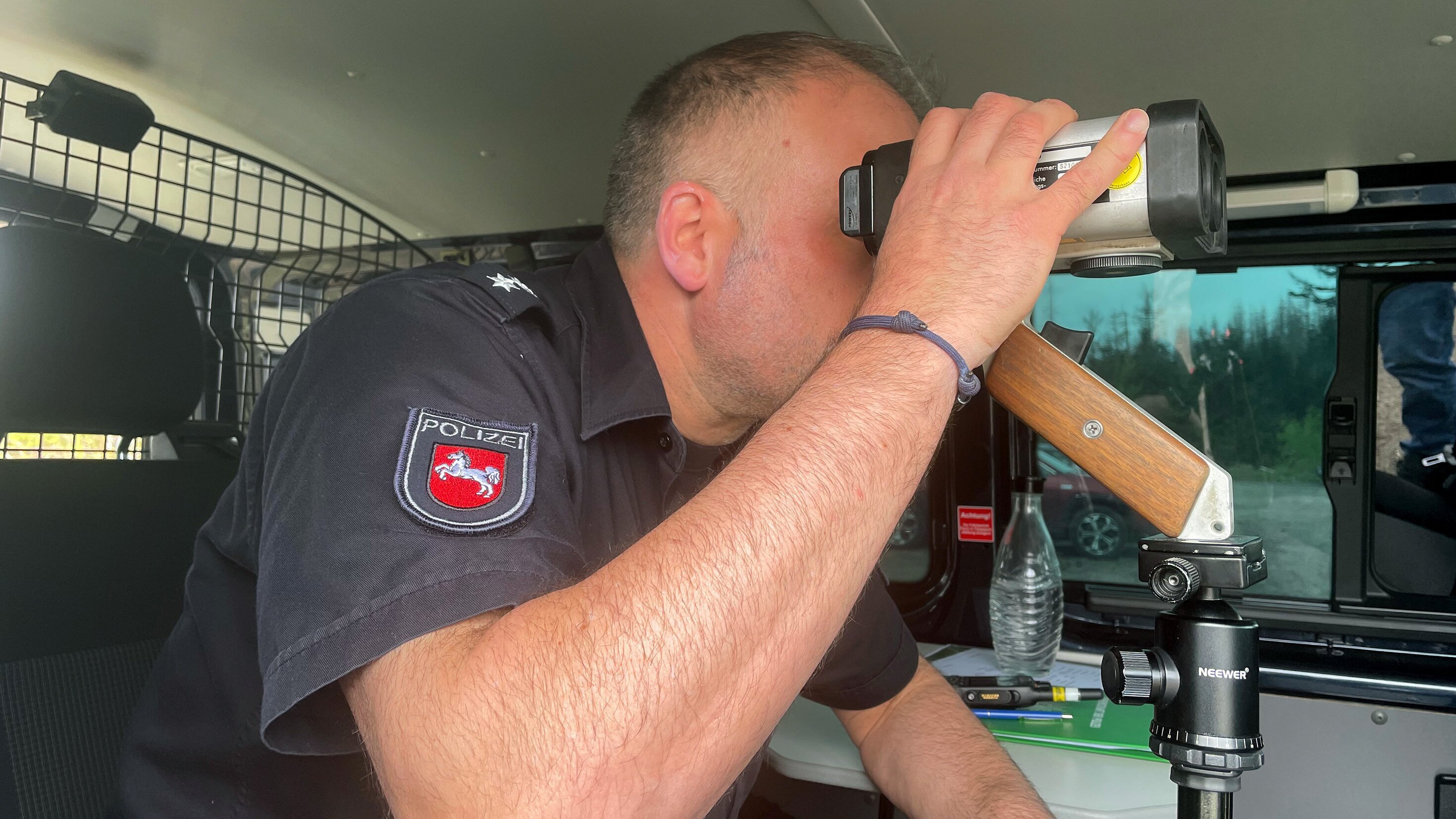 Biker, Blitzer, Polizeieinsatz