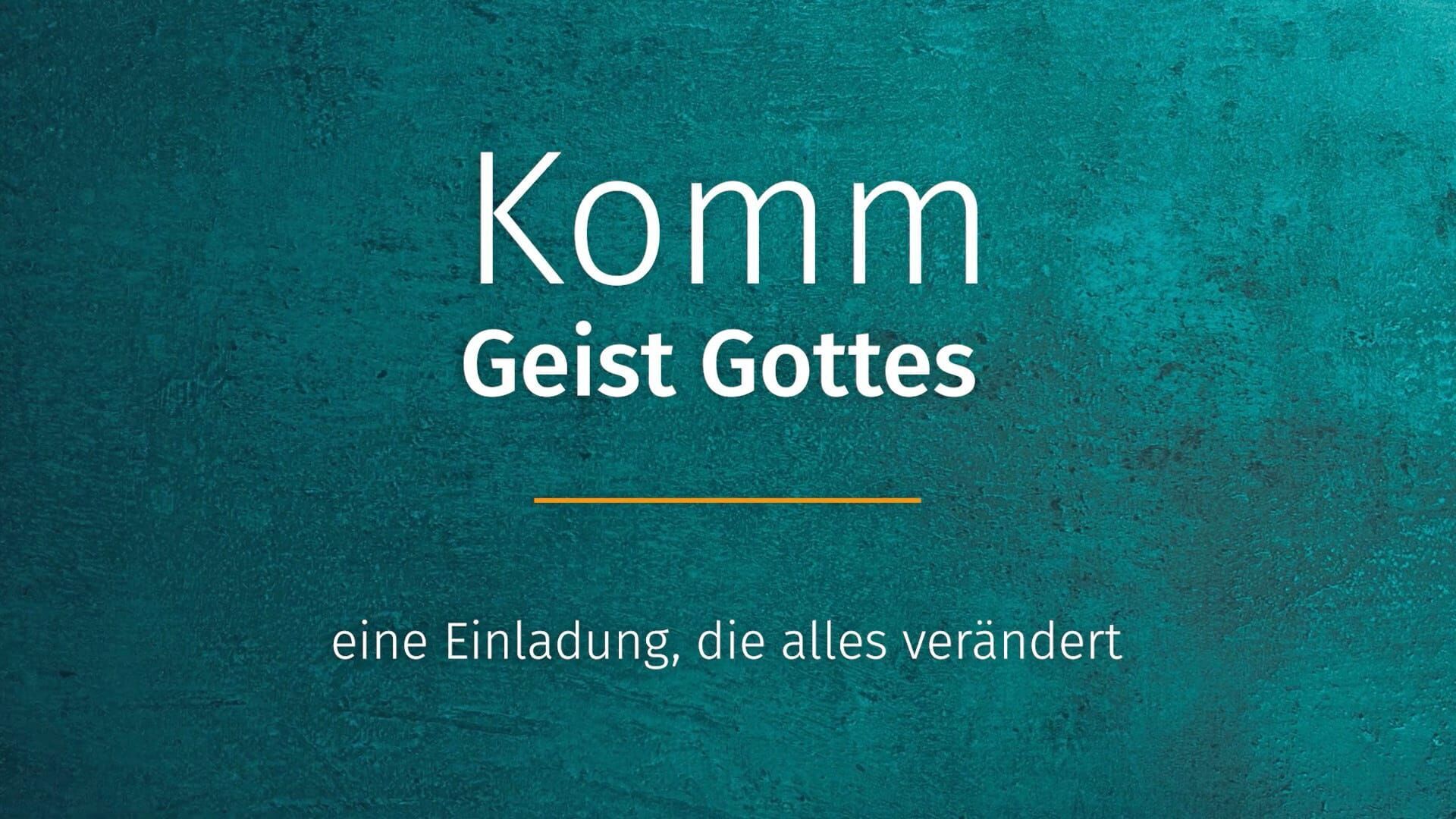 Komm, Geist Gottes! Wie eine Einladung alles verändert