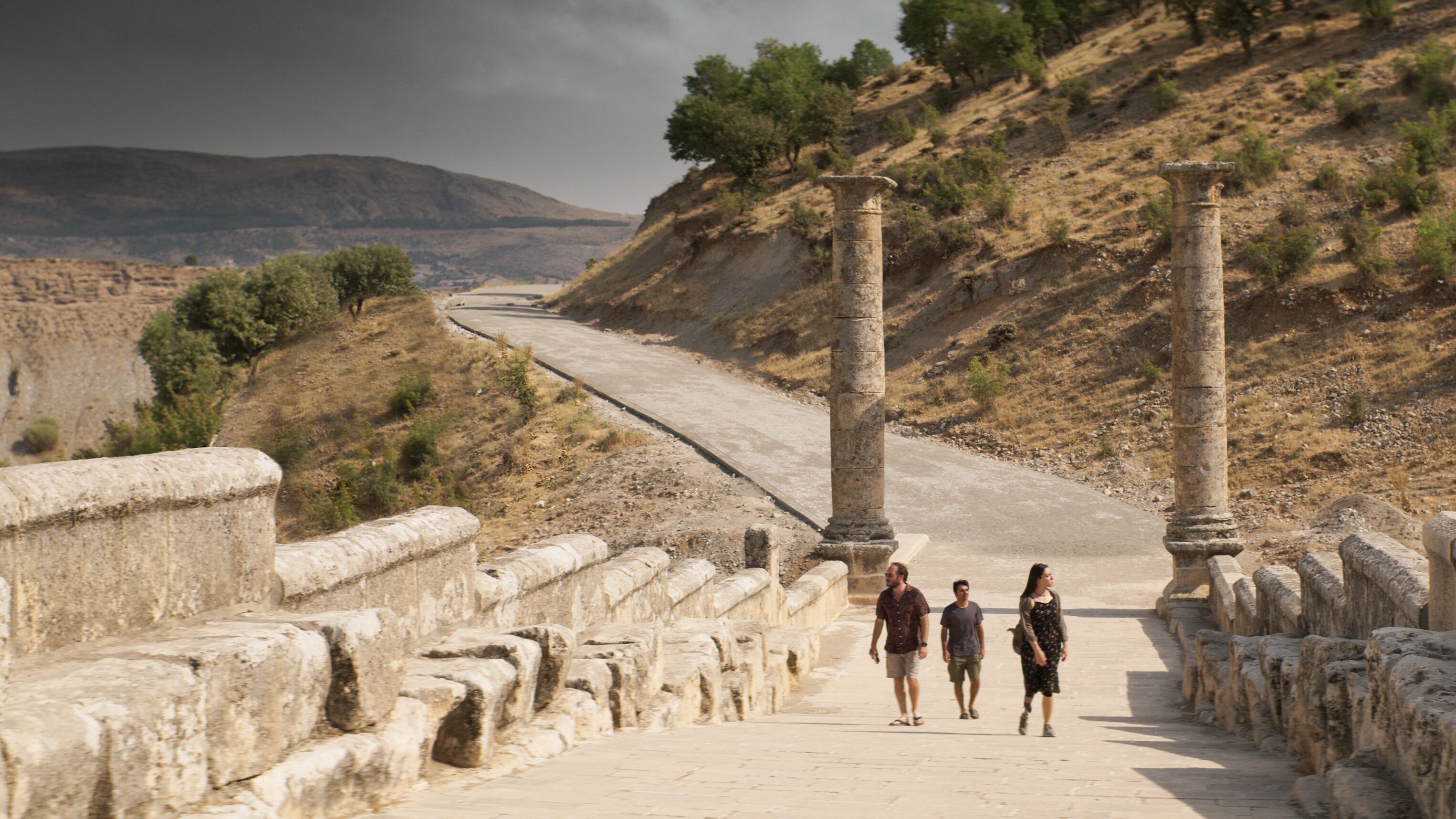 Auf trockenen Gräsern