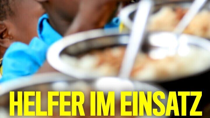 Helfer im Einsatz